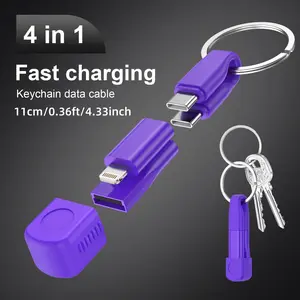 Four-In-One High-Speed USB Charging Data Cable, Compatible with S23, S21, Oneplus, Xiaomi 13, Huawei, Oppo, Supports Data Transfer & Max Power Output
