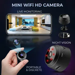 1080P HD Wireless Security Camera, USB Rechargeable Smart Surveillance Cam with Night Vision, Remote Monitoring for Indoor Outdoor Home Security
