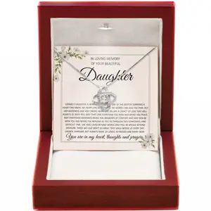 Healing Memorial Jewelry for Loss of Daughter Forever Loved Sympathy Necklace Angel Wing Pendant Grieving Gift