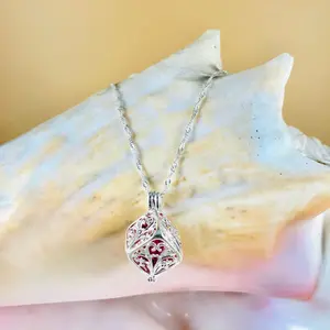 Cube Locket - Sterling Silver Necklace - Diffuser Jewelry - Aromatherapy Jewelry - Essential Oil Jewelry - Filigree Locket - Square Pendant