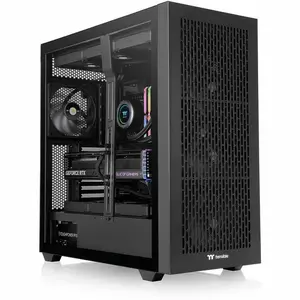 Thermaltake AX500 Full Tower Chassis, Black, Mini ITX motherboard builds a perfect symmetry of hardware components required in media server or NAS box, 2 x USB 3.0 Type-A