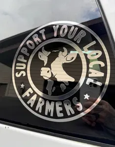 Support Your Local Farmers Car Truck Vinyl Decal No Warranty Decorative Sticker for Vehicles