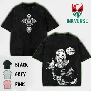 Atom Eve "Oh, Hi Mark "- Invincible T-Shirt , Back and Front Print, Superhero Fans | Invincible ss4 Comics T-Shirt, TV Show Comics Washed T-shirt invincible war graphic tee Menswear streetwear lover