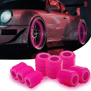 8PCS Car Tire Valve Stem Caps, Universal Noctilucent Waterproof Car Wheel Tire Caps, Suitable for Air Valve Caps for Cars, Motorcycles, Bicycles