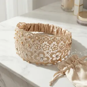 4pcs Set Boho-chic Crystal & Pearl Embellished Wide Headbands for Women – Luxury Hair Accessories, Ideal for Weddings, Vacations & Daily Styling