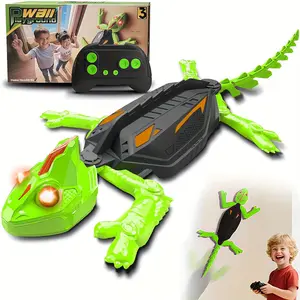 Wall Climbing Gecko - Wall-Climbing Remote Control Chameleon Toy, Rechargeable Remote Control Lizard Toy, RC Remote Control Robot, Equipped With LED Eyes, Dual Mode Floor And Wall Drive, Suitable As Birthday Gift For Boys And Girls Aged 3 And Above