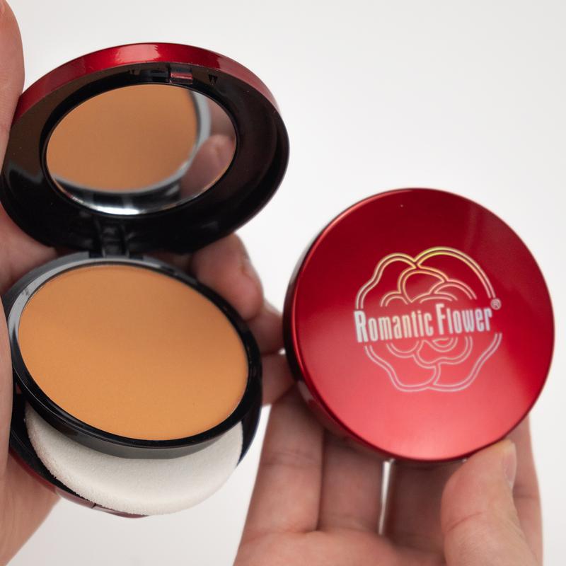 6 Shades Dark Matte Pressed Powder, Face Makeup Beauty Powder Cake Waterproof Long Lasting Skin Friendly Contour Compact Powder