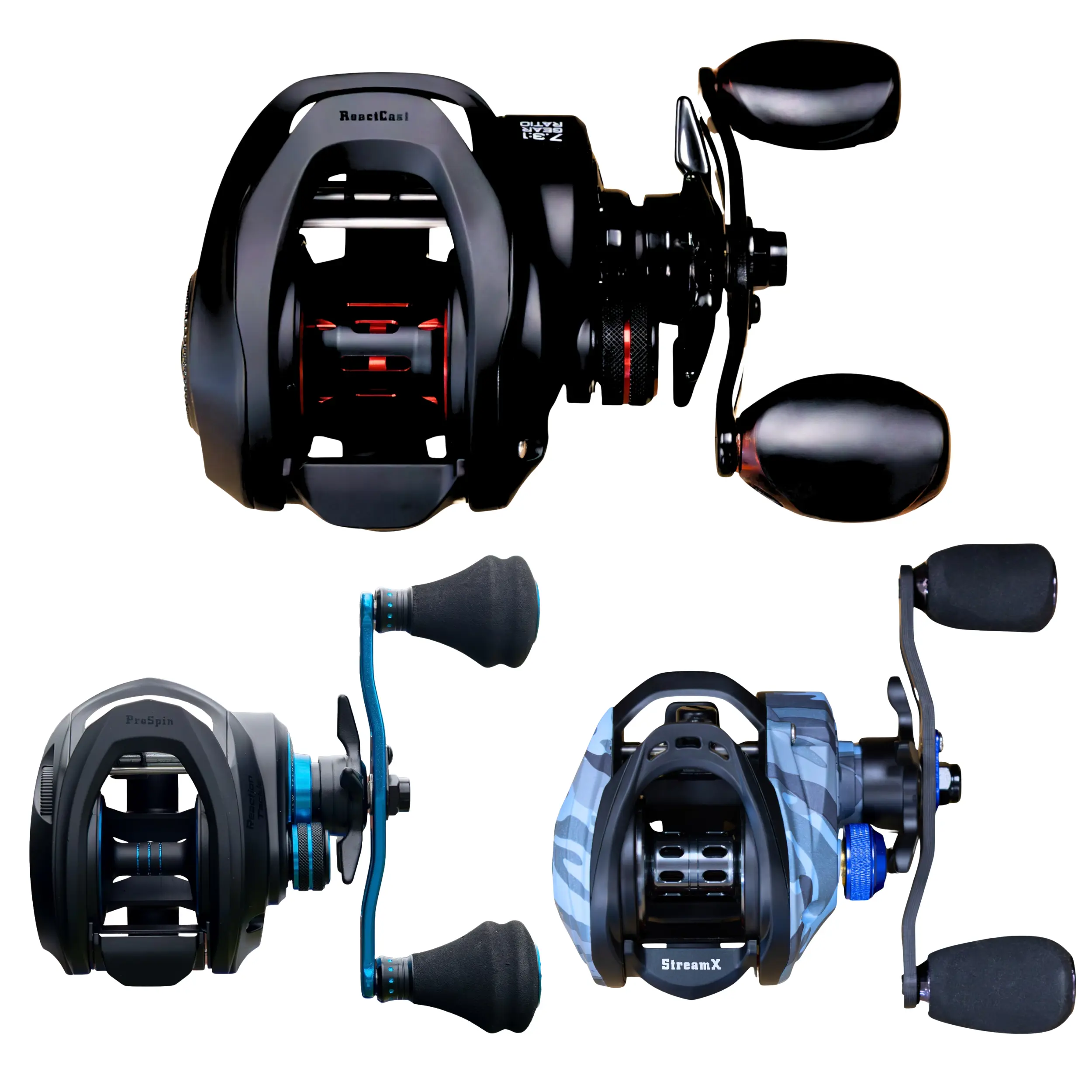 Reaction Tackle Baitcasting Reels - High Speed & Aluminum Frame Series |  6.8:1 to 7.5:1 Gear Ratio | Smooth 7-12 Bearing Systems - TikTok Shop