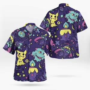 Akuma Pkm Short Sleeve Kawaii Island Edition – Limited Anime Hawaiian Shirt