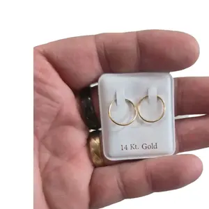 argollas  14k Hoop Earrings