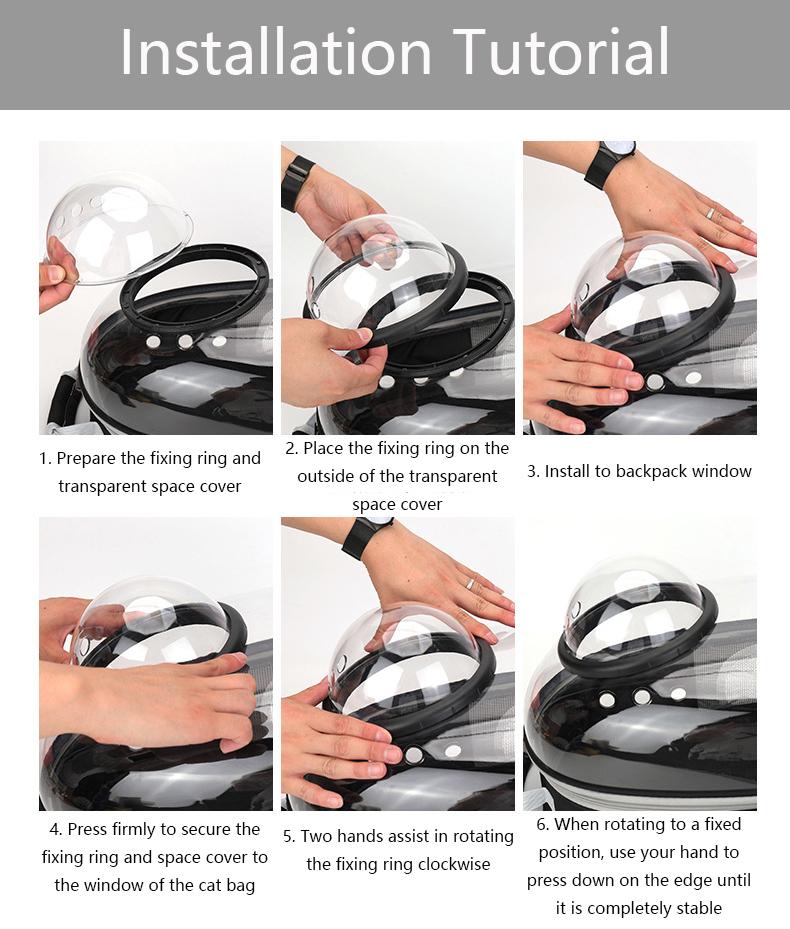 Pet Cat Carrying Bag Space Pet Backpacks Breathable Portable Transparent Backpack Puppy Dog Transport Carrier Space Capsule Bags Pet Cat Carrying Bag Space Pet Backpacks Breathable Portable Transparent Backpack Puppy Dog Transport Carrier Space Capsule Bags