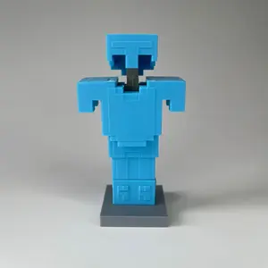 Diamond Armor with Stand Prop - RK3D - Removeable Armor Stand- Gift for Minecraft lovers - Gift for Gamers