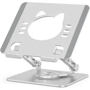 Tablet Stand 360? Rotating  Holder, Adjustable, Portable and Foldable Monitors Stand for iPads, Compatible with 4-12.9" Tablets,