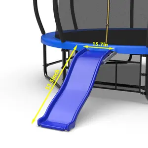 Universal Climbable Slide for Trampolines, Outdoor Kids Stuff, Weatherproof, Fits 8-16ft, UV-Resistant, Secure Mount, 110 lb Load Capacity for Kids 3+ Years Outdoor Play