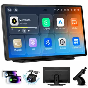 【Fathers day gift】2026 Upgraded Wireless CarPlay Screen: 9-inch IPS Touchscreen supporting CarPlay, Android Auto, Mirror Link, Backup Camera, Navigation, and Voice Assistant