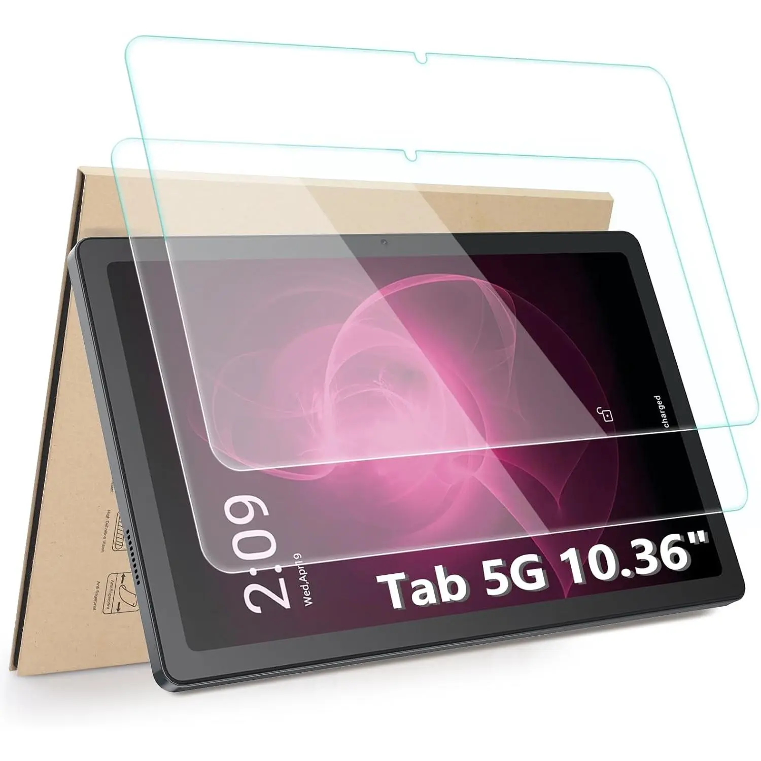 2-Pack Tempered Glass Tablet Screen Protector Accessories for T-Mobile Revvl Tab 5G 10.36" 2023 Release - HD Clarity, 9H Hardness, Anti-Scratch, Easy Installation, Strong Protection