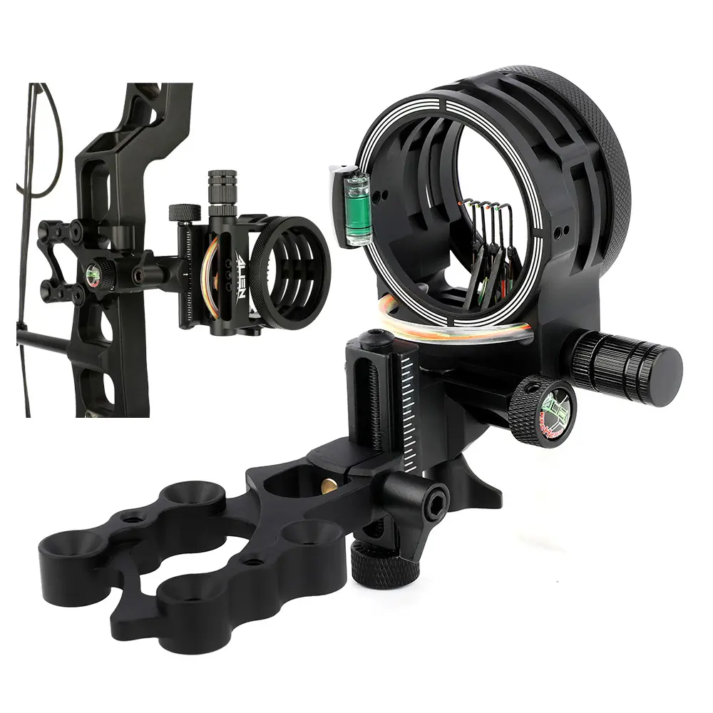 1pc 5-Pin Bow Sight Precise Focusing Clear Vision Archery Aiming Accessory