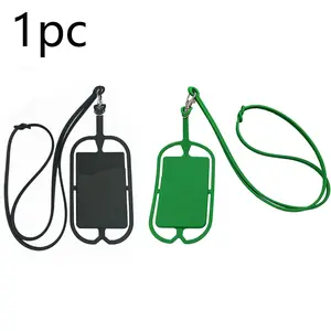 Universal Silicone Phone Lanyard Holder, Anti-Lost Neck Strap, Adjustable Wristband, Credit Card Sleeve, Smartphone Pocket Necklace, Cell Phone Charm, Phone Accessories, Cellphone