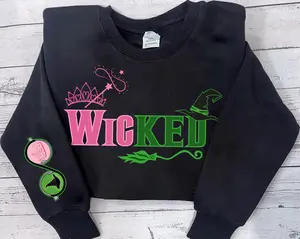 Wicked Unlimited Glasses Shirt, Wand And Broom Eye Glasses, Elphaba Glinda Defy Gravity, Wizard of Oz Movie Fan Gift, Wicked Changed For Good Tee
