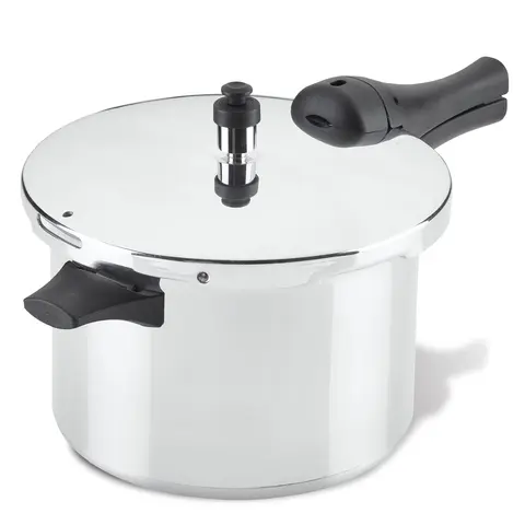 Farberware 6-Quart Stovetop Aluminum Pressure Cooker - Induction-Ready Pressure Pot with Silicone Gasket, Airtight Seal, Sturdy Handles, Comfortable & Safe Design, Durable Construction for Family Meal Prep