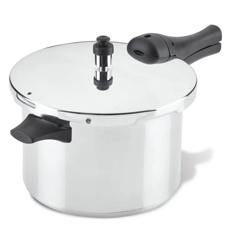 Farberware 6-Quart Aluminum Pressure Cooker - Induction-Ready Kitchen Cookware with Silicone Gasket, Airtight Lid, Thermal Efficiency, Sturdy Handles, Comfortable Safe Design for Family Meal Prep