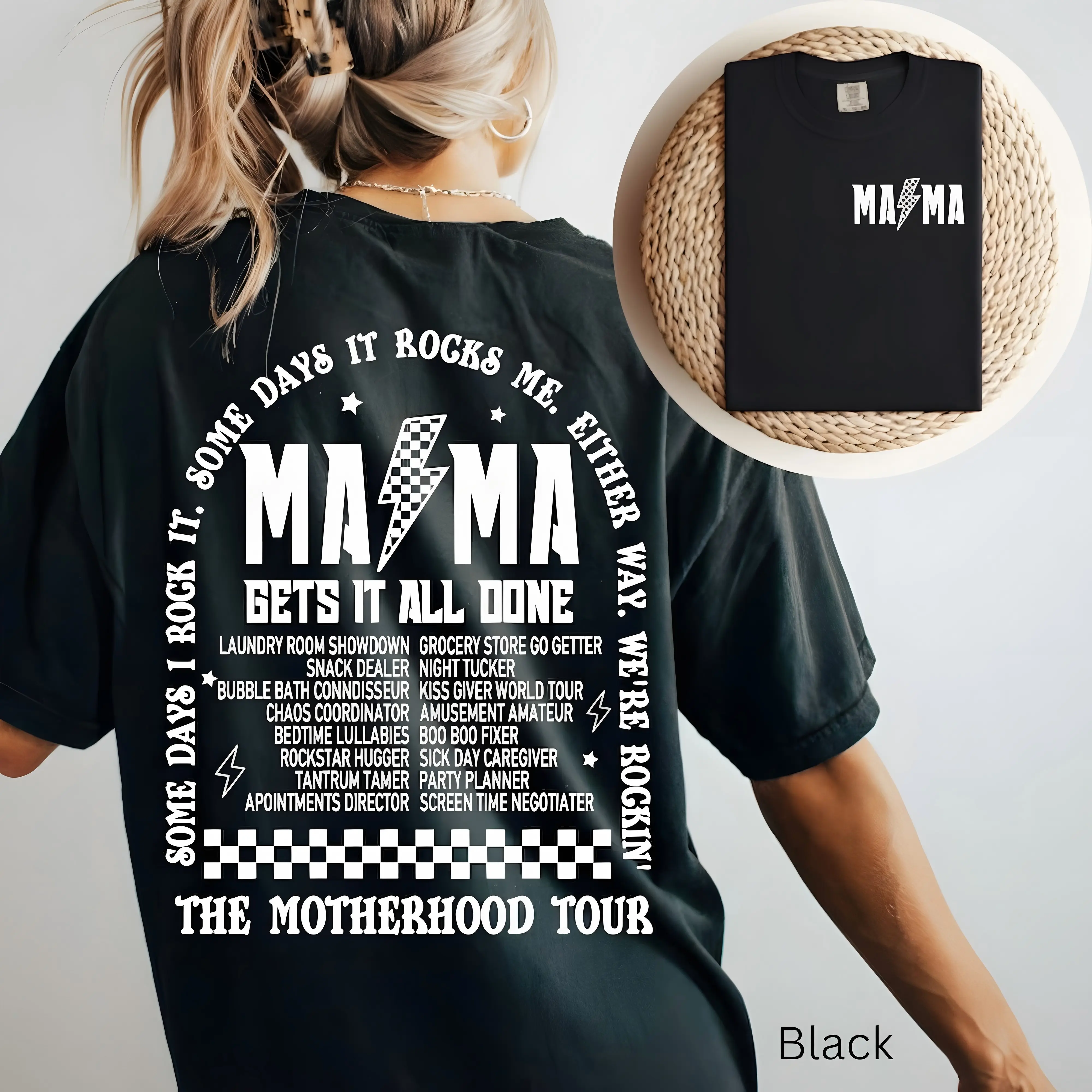 Mama T-shirt |   Motherhood Tour Shirt |   Retro Rock Concert Mama Tee |   Mother's Day Shirt |   Motherhood Tee |   Fun Mama Tee