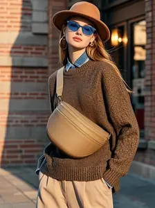 New Fashion Women's Single Shoulder Large Capacity Oxford Cloth Lightweight Checkered Bag, Versatile Crossbody for Everyday Use, Casual Crossbody Bags