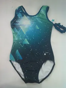 New Leotard Destira Northern Lights Adult Medium Green Acro Tumbling