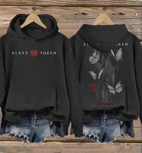 Sleep Token - Rock Band Inspired Butterfly Print Vintage Sweatshirt Hoodie, Gift For Fan T-shirt, Hoodie and Sweatshirt