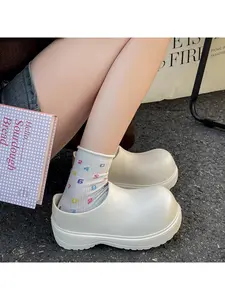 Family Matching Clogs All Black EVA Breathable Shoes Adjustable Straps Non-Slip Wear-Resistant Summer Casual