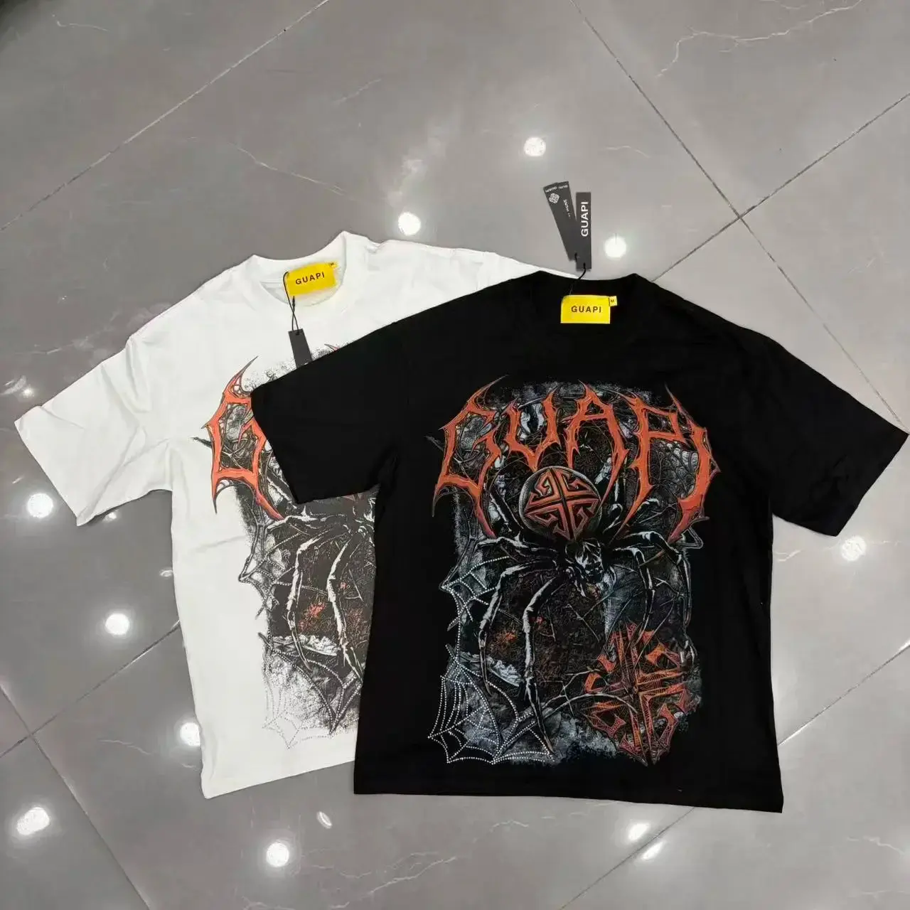 Rhinestone T Shirt by GUAPI for Y2K Punk Style