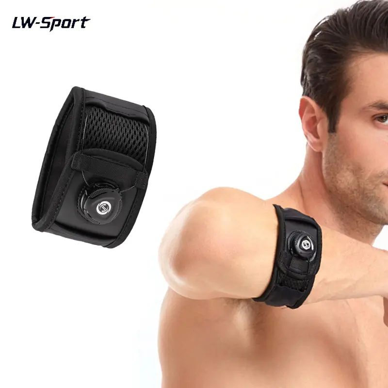 Dial Adjustable Elbow Brace with Breathable Mesh, Precision Compression Elbow Strap for Tendonitis Tennis Golfer's Elbow Pain Relief, Workout Support