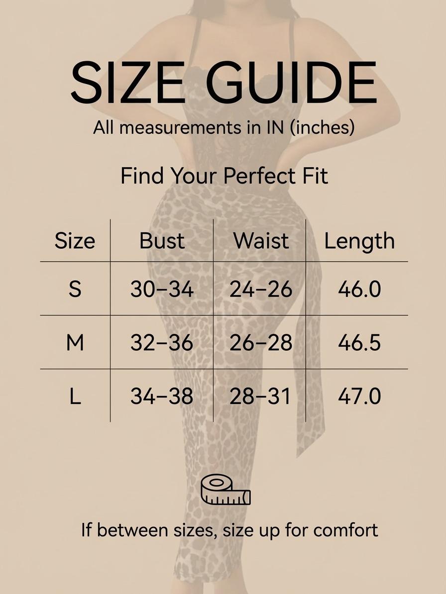 Sculpt Touch Leopard Print Shapewear Dress Tummy Control Bodycon Maxi Dress with Built-in Corset Sexy Slim Fit