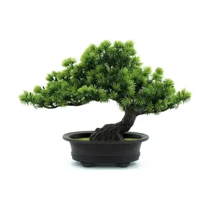 24cm Artificial Bonsai Tree, Desktop Decoration for Home, Office & Bookshelf, No Maintenance Required, Artificial Plant
