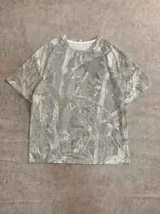 Men's Earth Camo Camouflage Print T-Shirt, Short Sleeve, Round Neck, Casual Sportswear, All over Print, Vintage Street Style Streetwear, Comfortable Fitted Fit, Menswear, Fabric