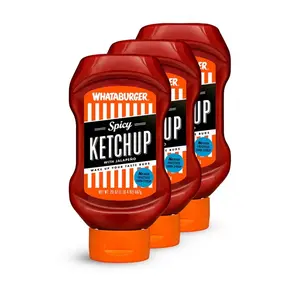 Whataburger Ketchup (Spicy or Fancy) Sauce for Dipping, Burgers, BBQ