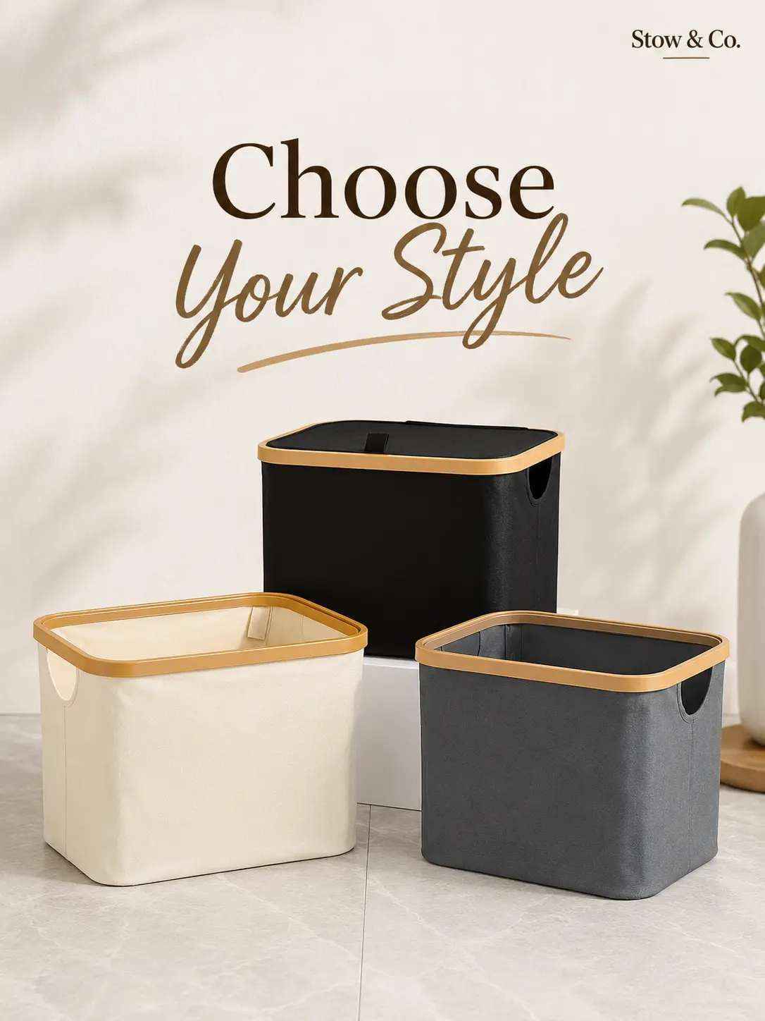Fabric Storage Bin with Optional Lid,Household Storage Box Approx 15.9x12.9x11.8 In,Closet Storage,Bedroom Storage,Shelf Organizer,Wardrobe Cabinet Organizer,Home Organization Storage Basket for Clothes,Toys,Towels,Blankets,Dorm,Laundry,Cream Gray Black