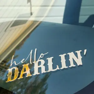 Hello Darlin Window Decal Vinyl - Perfect for Any truck