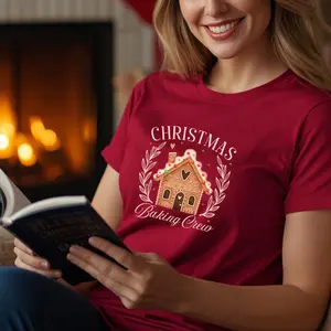 Christmas Baking Crew T-Shirt – Cute Holiday Tee for Cookie Lovers | Festive Baking Shirt for Women & Men | Cozy Christmas Gift Idea