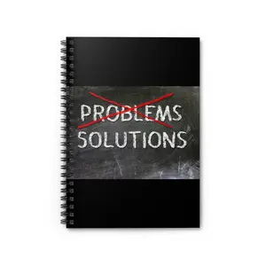 Problem-Solving Spiral Notebook - Solutions Over Problems, Motivational Journal, School Supplies, Gift for Students, Planner, Graphic Design