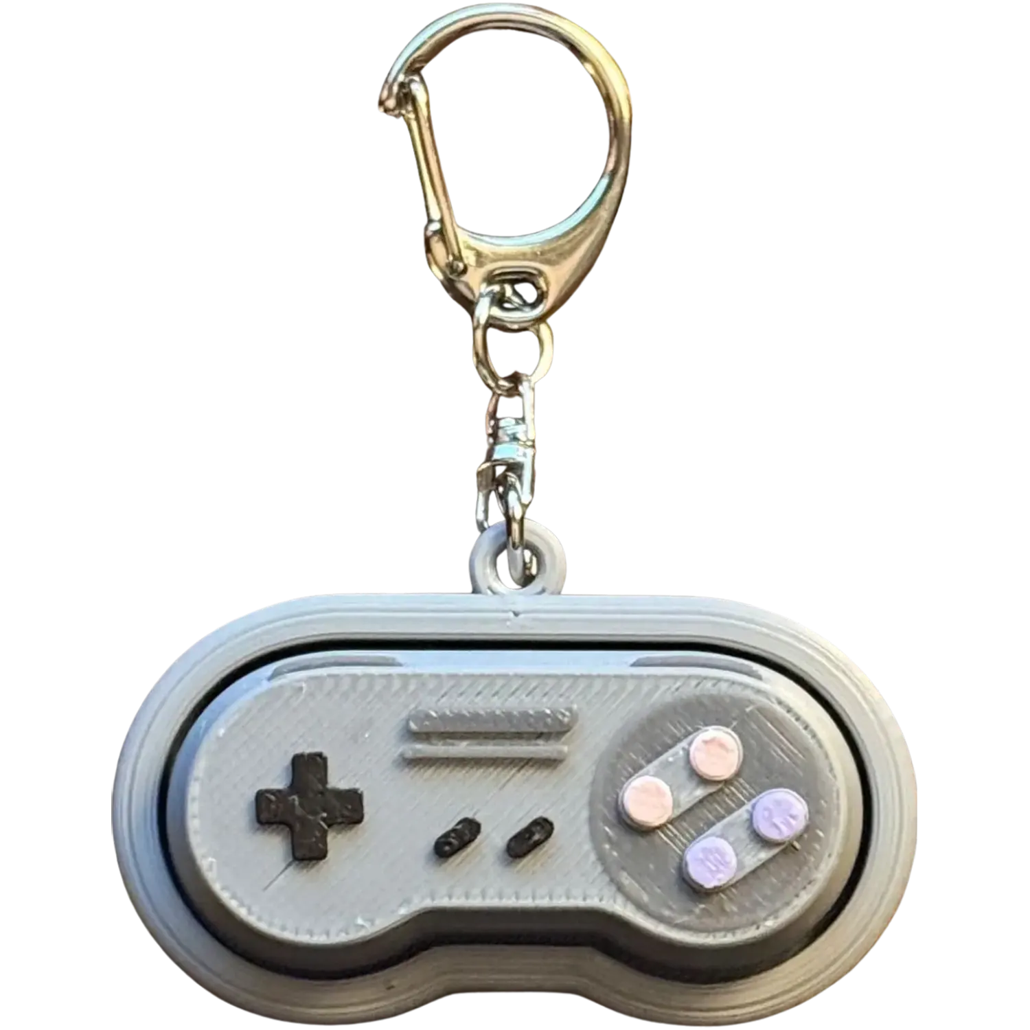 SNES Inspired Controller Fidget Clicker Keychain Stress Relief Retro Gaming Accessory Classic Design Tactile Clickers Durable Lightweight Modern Twist