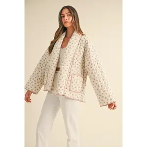 Floral Printed Quilted Jacket