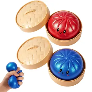 2pcs Dumpling Squishy - Giant Dumpling Squishy, Mystery Squishy Box, Jumbo Bao Bun, Slow Rising Squeeze, Decompression Item for Adults, Stress Relieving Accessory