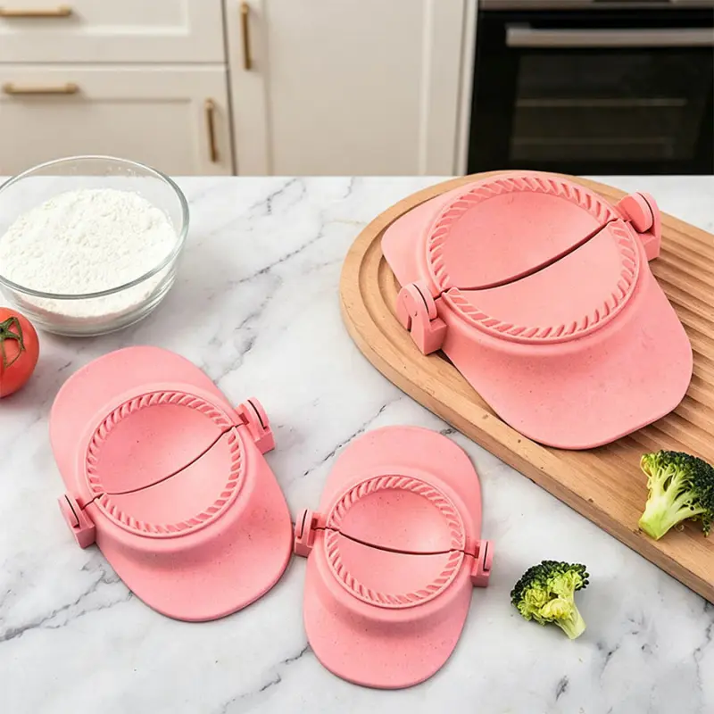 3 durable 3-size dumpling molds, Dumpling Moulds, kitchenware, practical Kitchen Cooking Accessories, curled edges, easy to use and clean, perfect for making handmade dumplings, meat pies, daily cooking, party food preparation