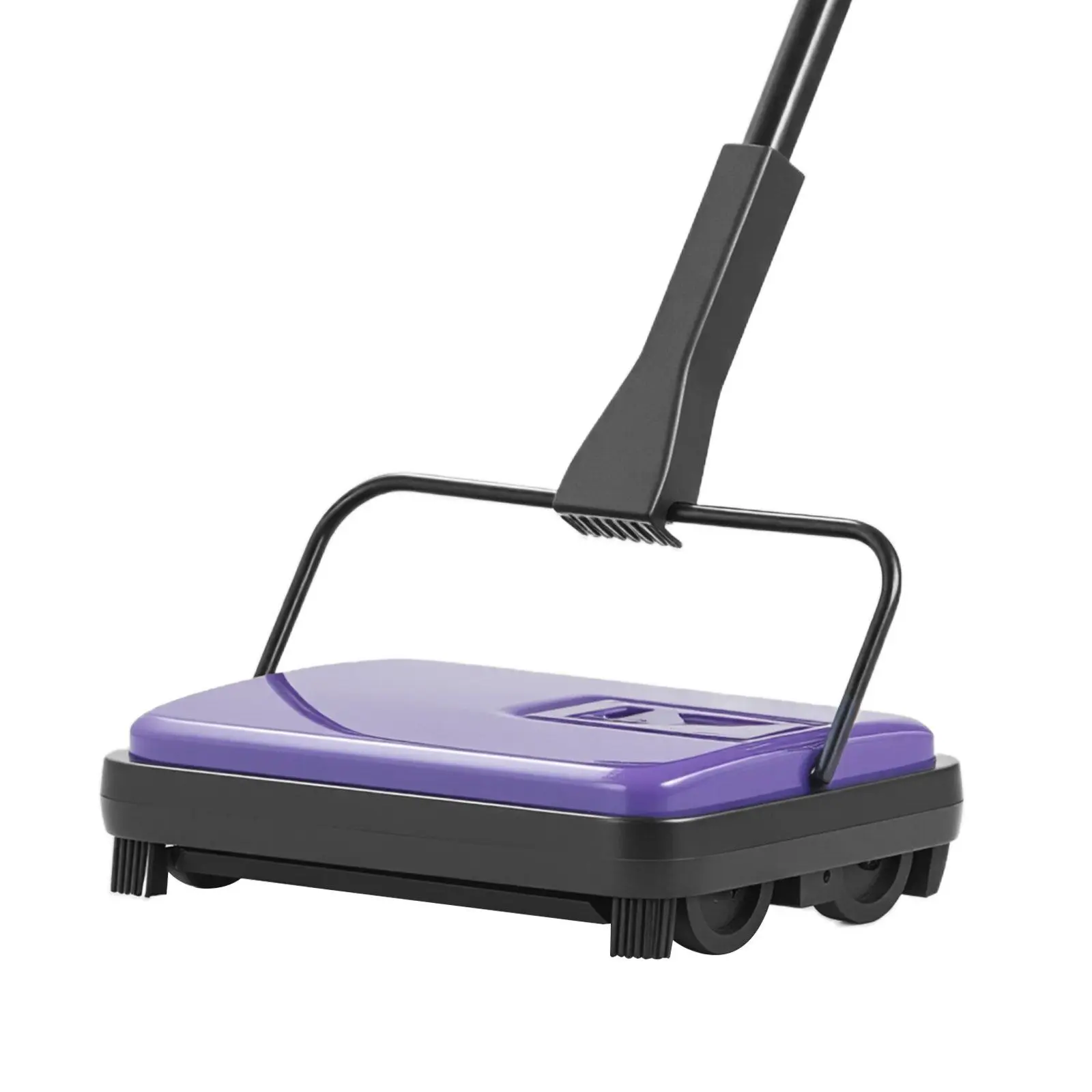 VEVOR Manual Carpet Sweeper with Cleaning Comb, Extended Grip, Magnet Roller, 6.7 in Cleaning Width, 300ml Easy-Empty Dustbin for Home Office Carpets Pet Hair Dust, Purple