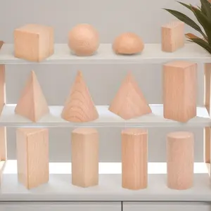 Wooden Geometric Cube Set, 1 Set Preschool Education Toy, Includes 12 Wooden Cubes & 1 Storage Box, Ideal for Christmas, Easter, Halloween, Educational Tool