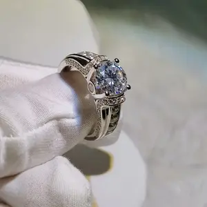 Sparkling Moissanite Ring for Men & Women - Elegant Fashionable Boutique Ring - High-End Gift for Birthdays and Holidays - Ideal for New Rings engagement rings wedding ring set smart ring western jewelry scrolling ring real engagement ring