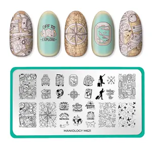 Globe Trotter (M621) - Nail Stamping Plate
