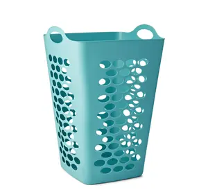 Teal Flexible Square Laundry Hamper Portable Collapsible Bendable Design for Dirty Clothes Towels Bedding Durable Home Storage