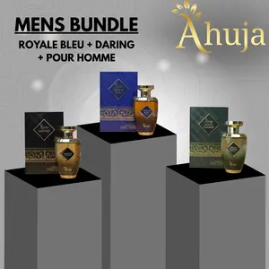AHUJA MENS BUNDLE (ROYALE BLEU + DARING + POUR HOMME) Fragrance Set Perfume Duo